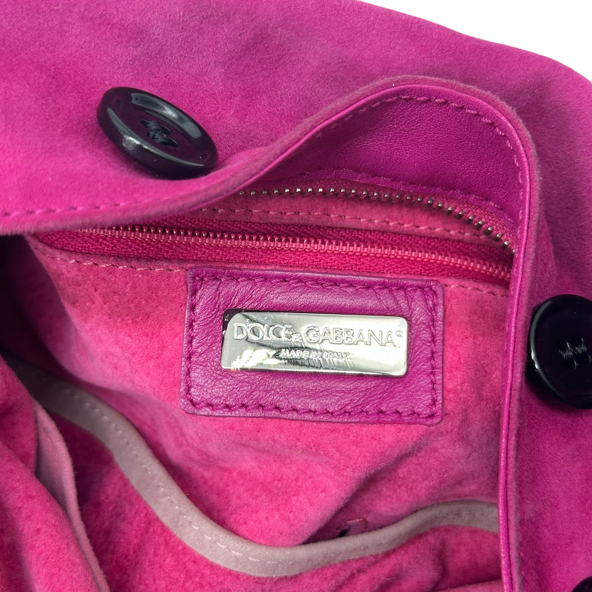 Dolce & Gabbana Pink Suede Multi-Layer Hobo Bag