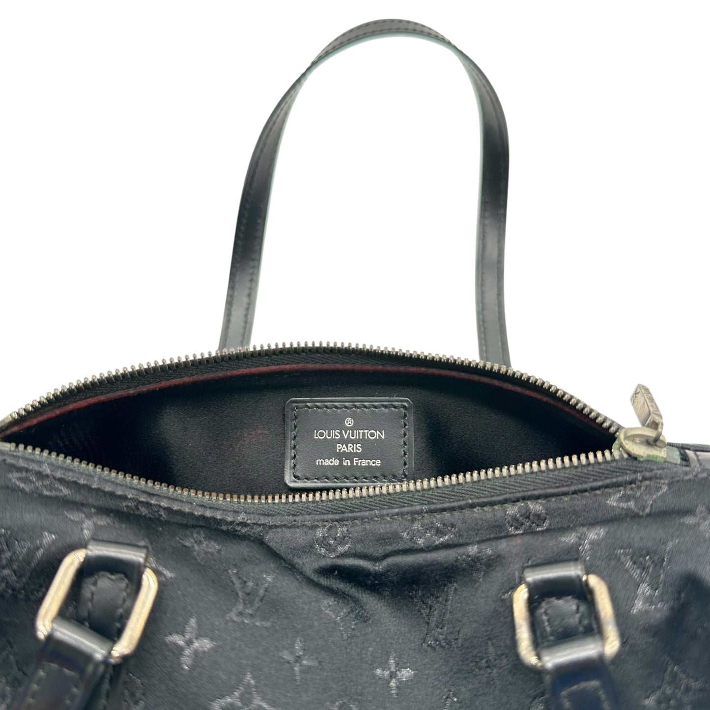 Louis Vuitton Black Satin Monogram Mini Papillon Bag - Outfit Repeater