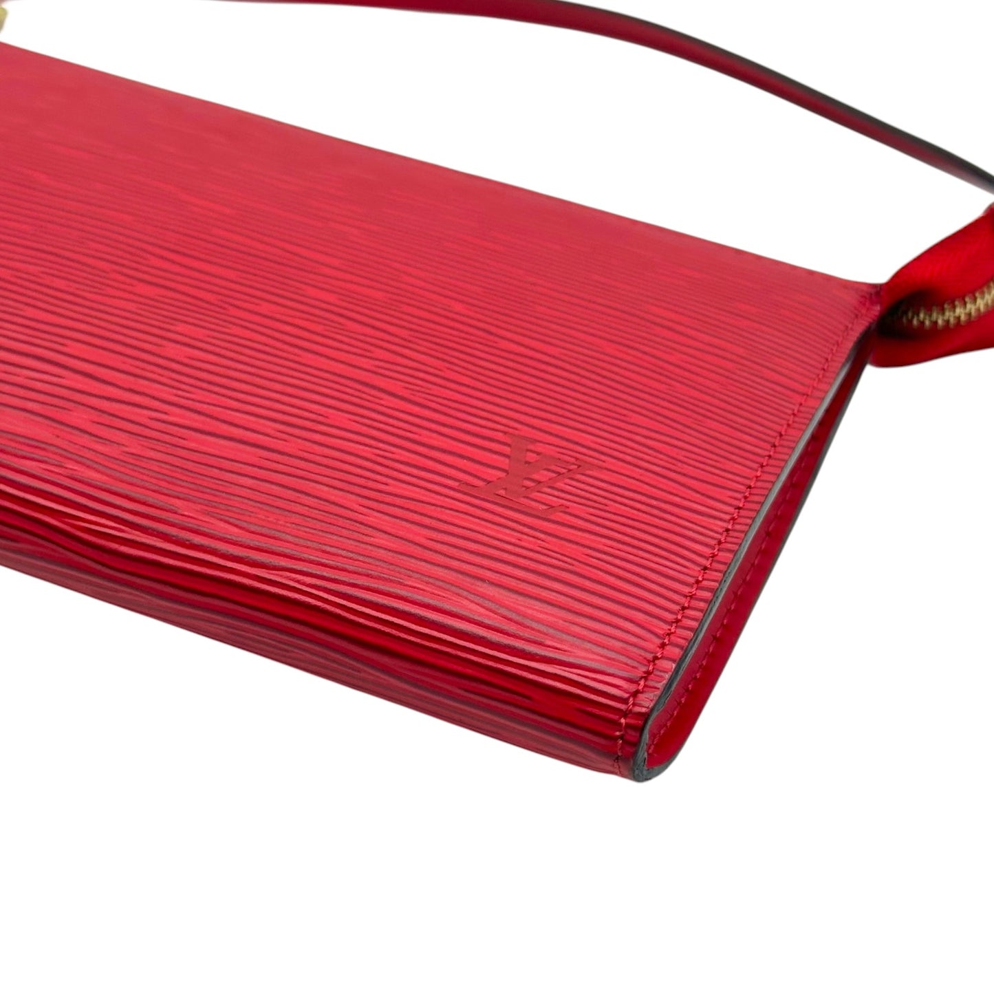 Louis Vuitton Red Epi Leather Pochette Bag