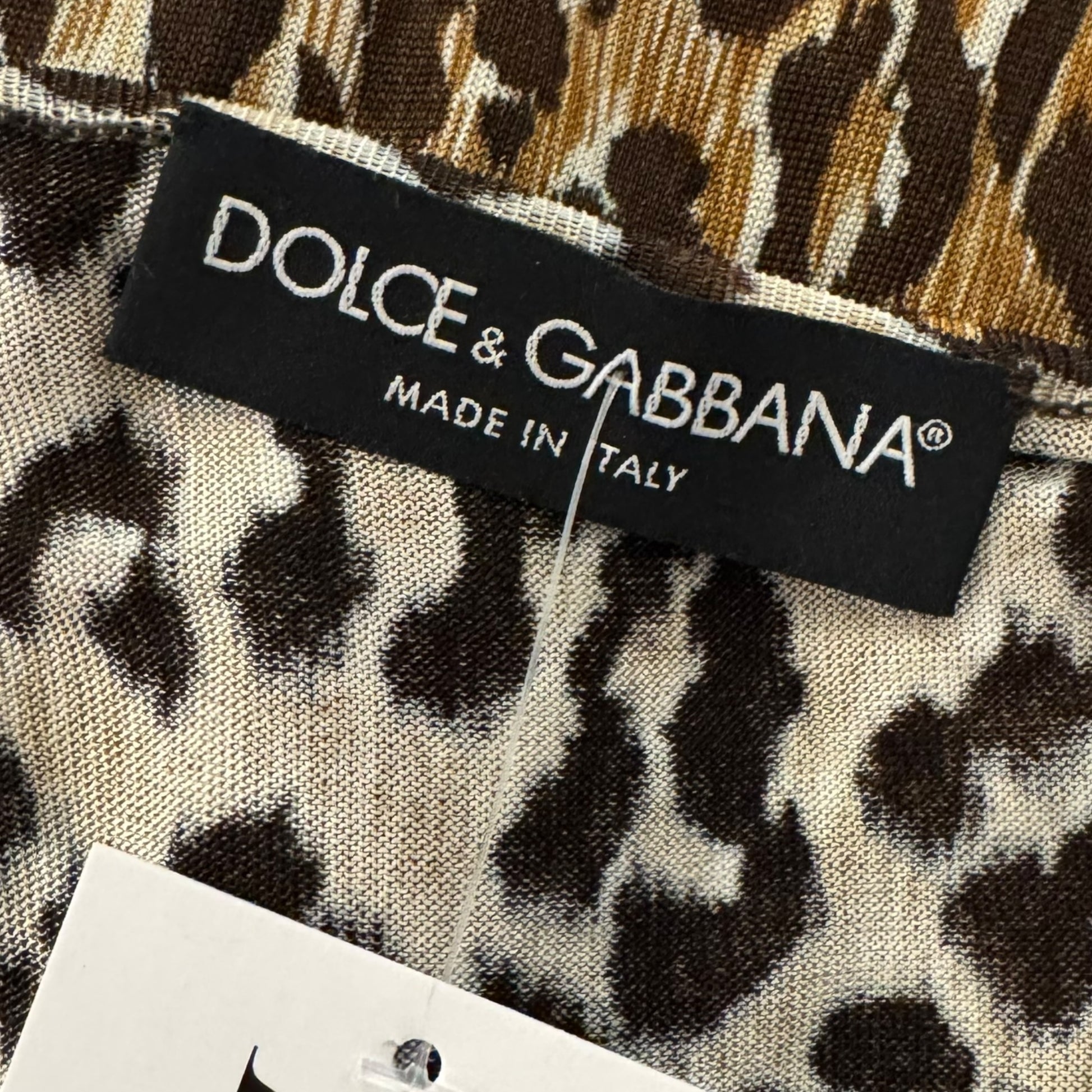 Dolce & Gabbana Leopard Print Lace Up Tank Top