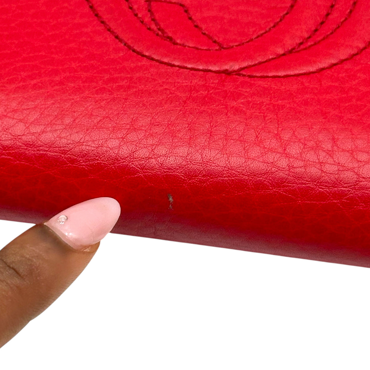 Gucci Red Leather Wallet with Zip Closure