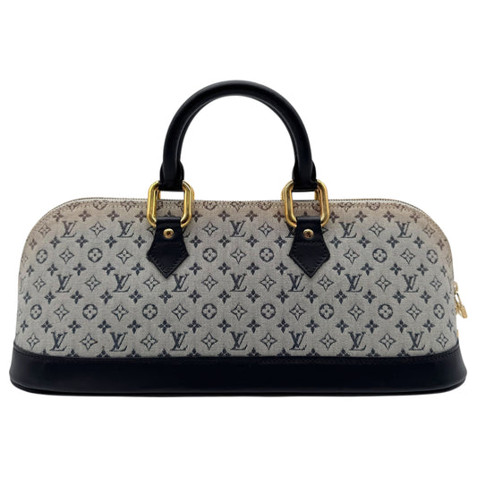 Louis Vuitton Navy Blue Lin Monogram East West Alma Bag