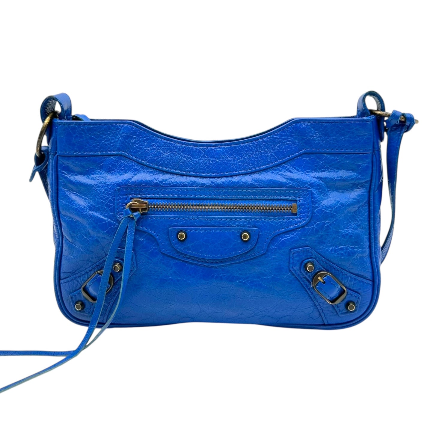 Balenciaga Cobalt Blue Crossbody City Bag