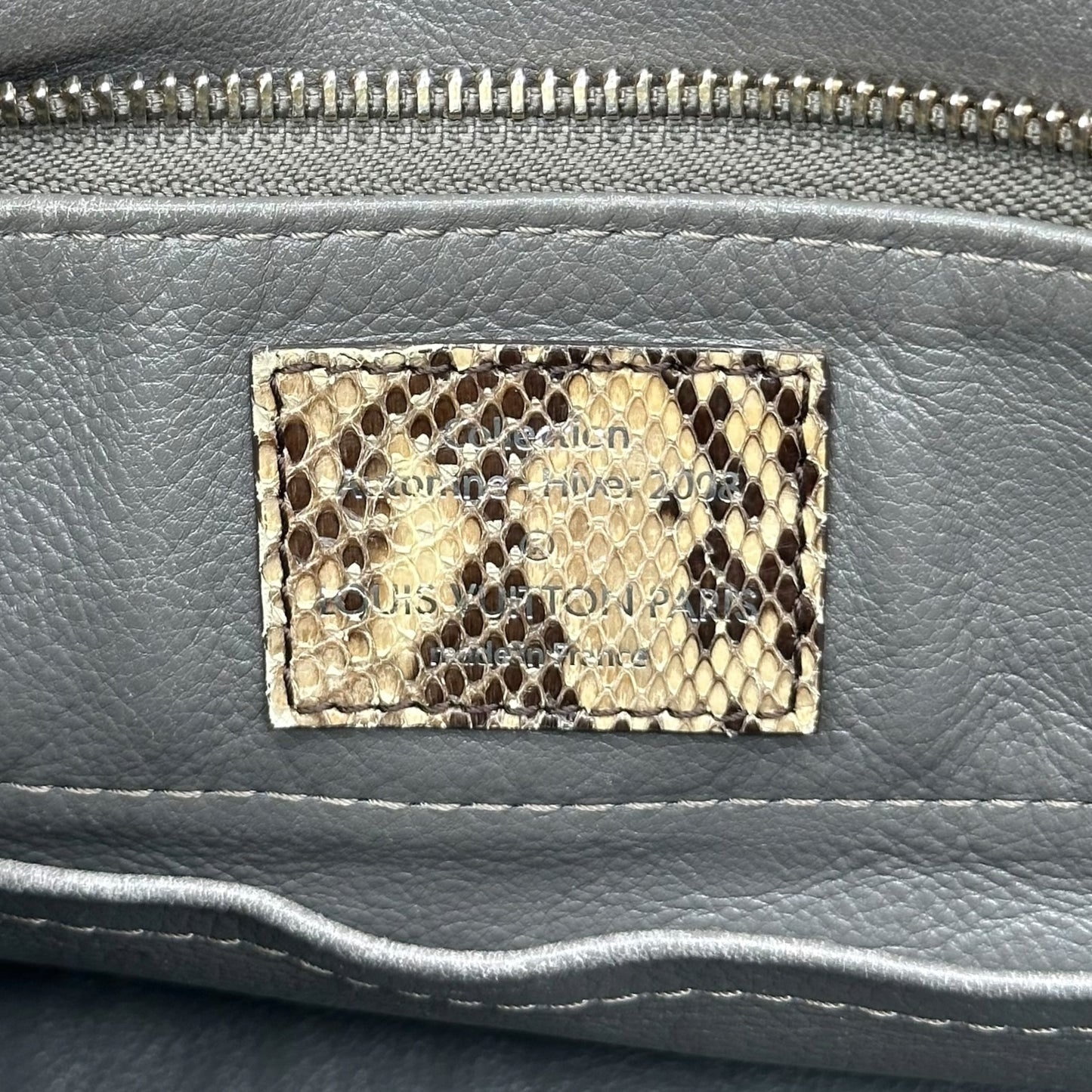 Louis Vuitton Whisper PM Python & Gray Suede Shoulder Bag