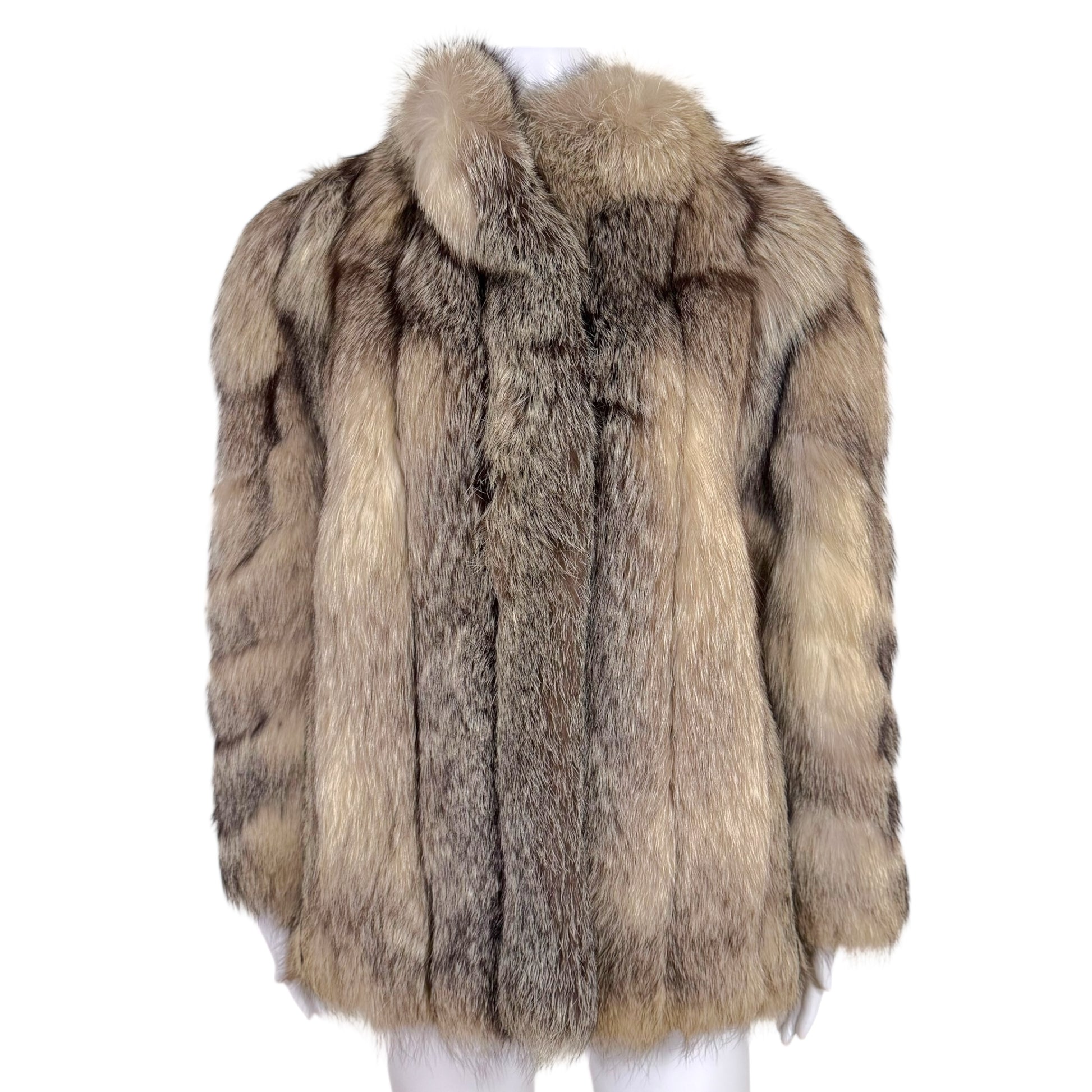 Saga Fox Beige Fox Fur Coat 1990s Vintage