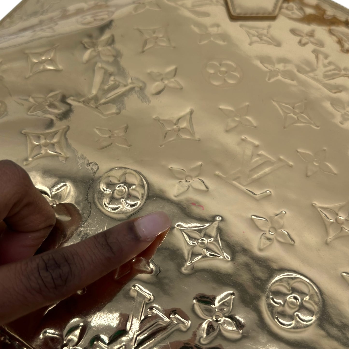 Louis Vuitton Gold Mirror Monogram Alma GM Bag