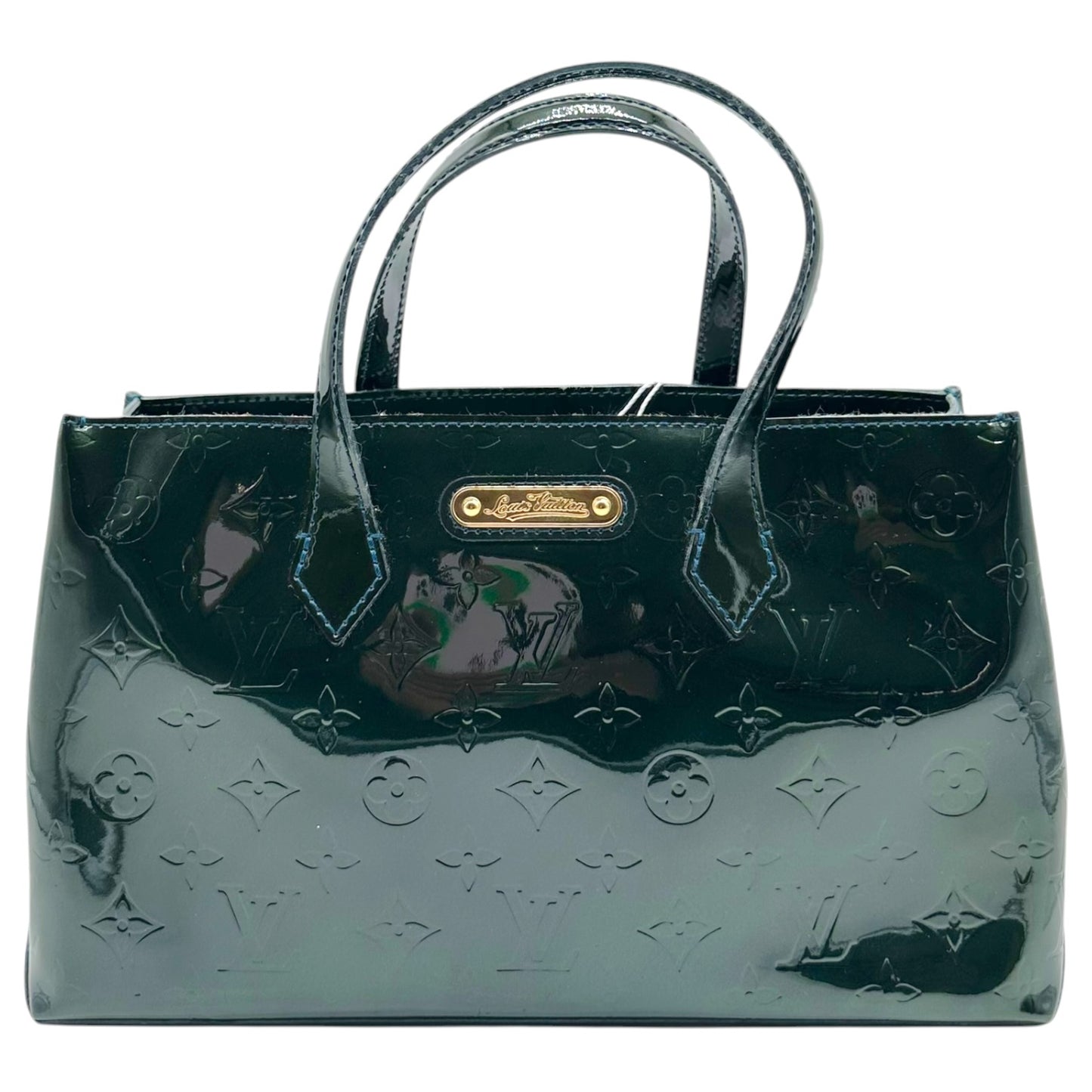 Louis Vuitton Forest Green Vernis Monogram Tote Bag