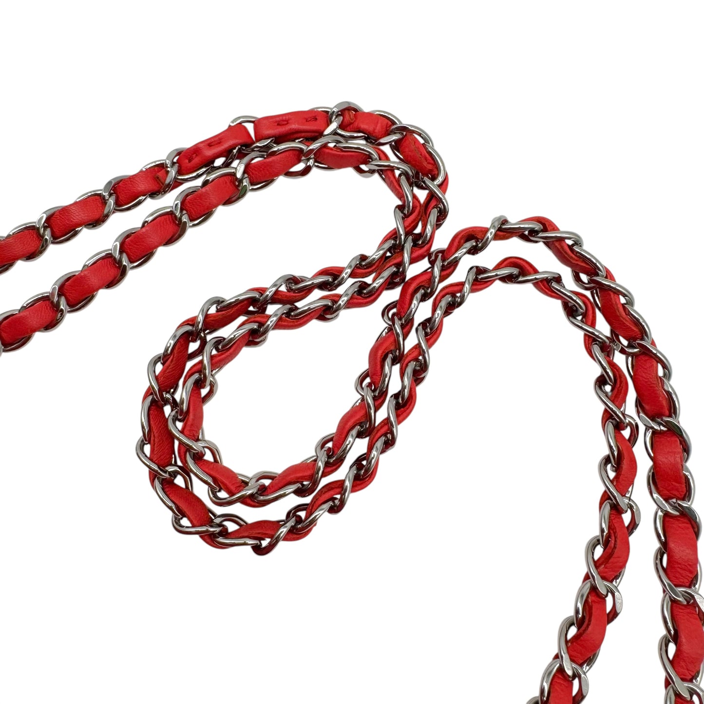 Chanel Red Python Wild Stitch Large Flap Bag