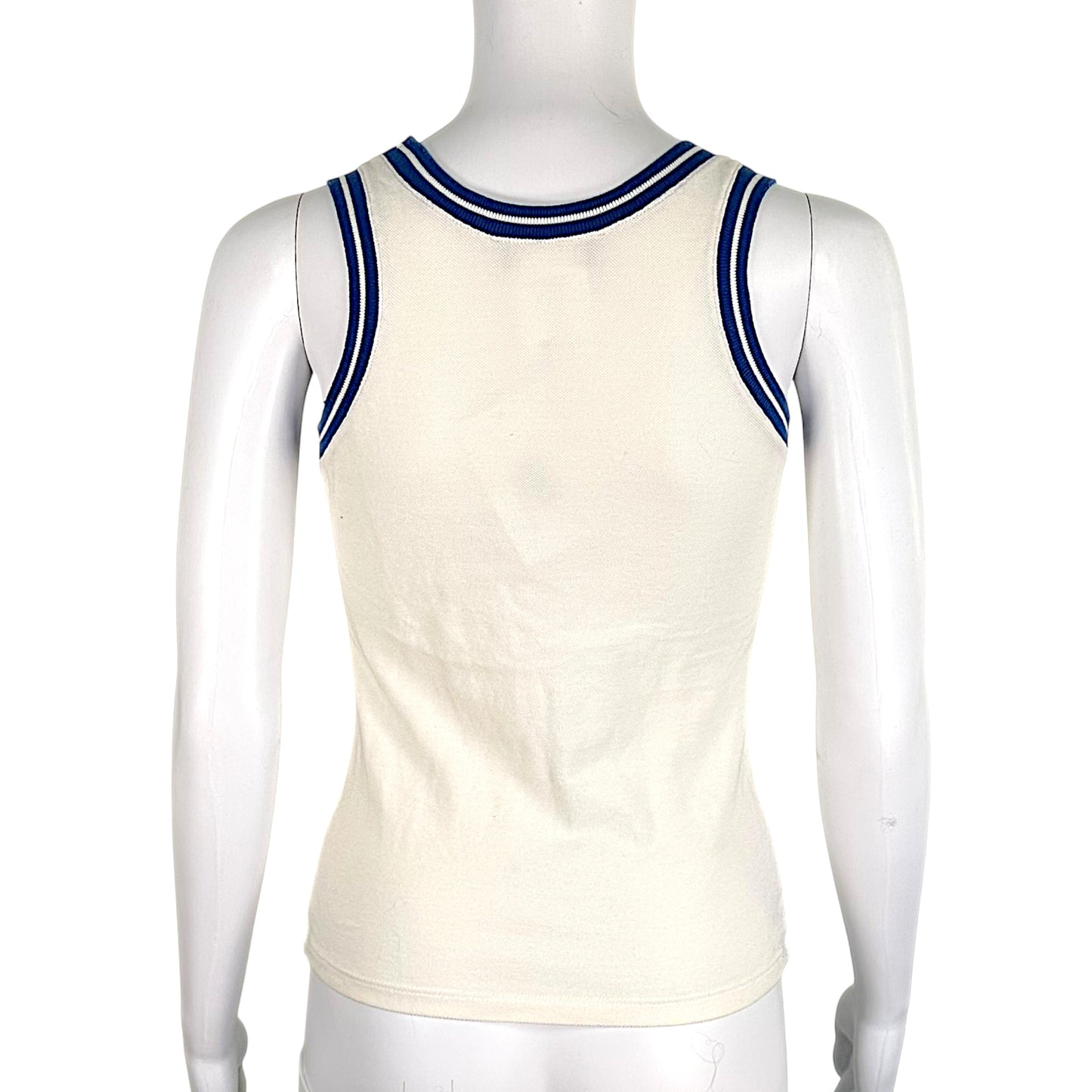 Christian Dior F/W 2004 Blue & White Logo Polo Tank