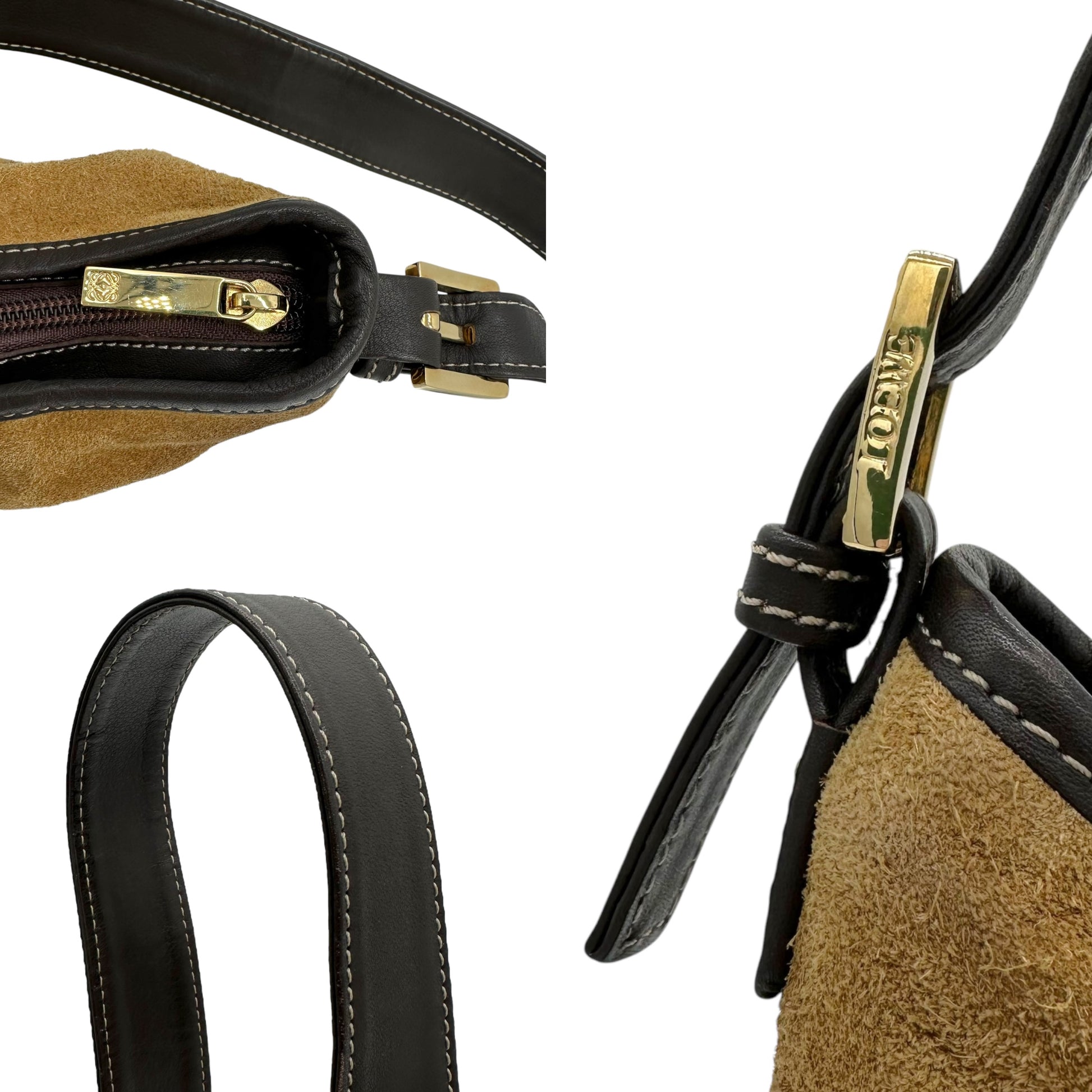 Loewe Tan Suede Shoulder Bag - Outfit Repeater