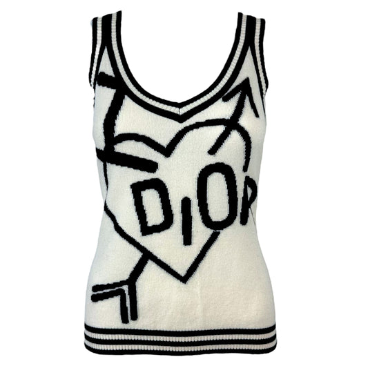 Christian Dior F/W 2004 'I Heart Dior' Cashmere Knit Tank