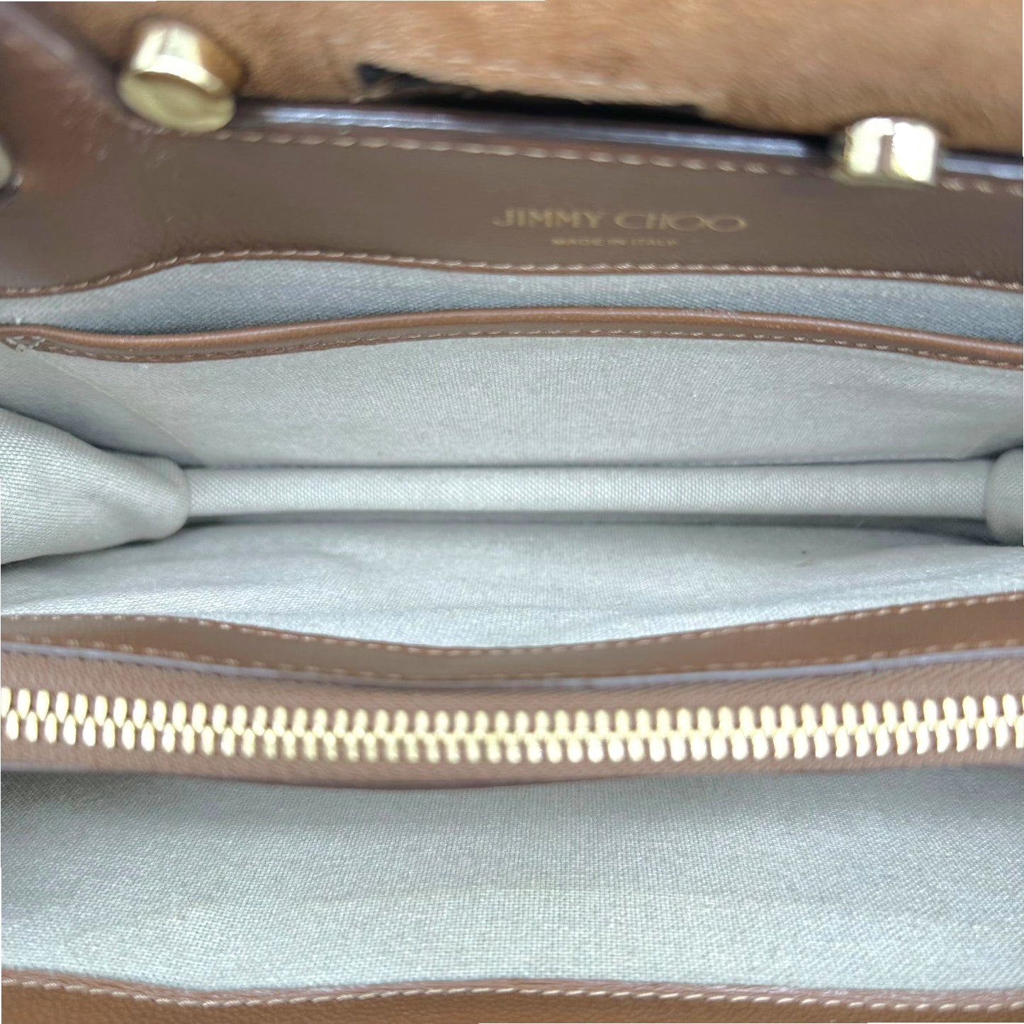 Jimmy Choo Raffia & Brown Suede 2-Way Handbag