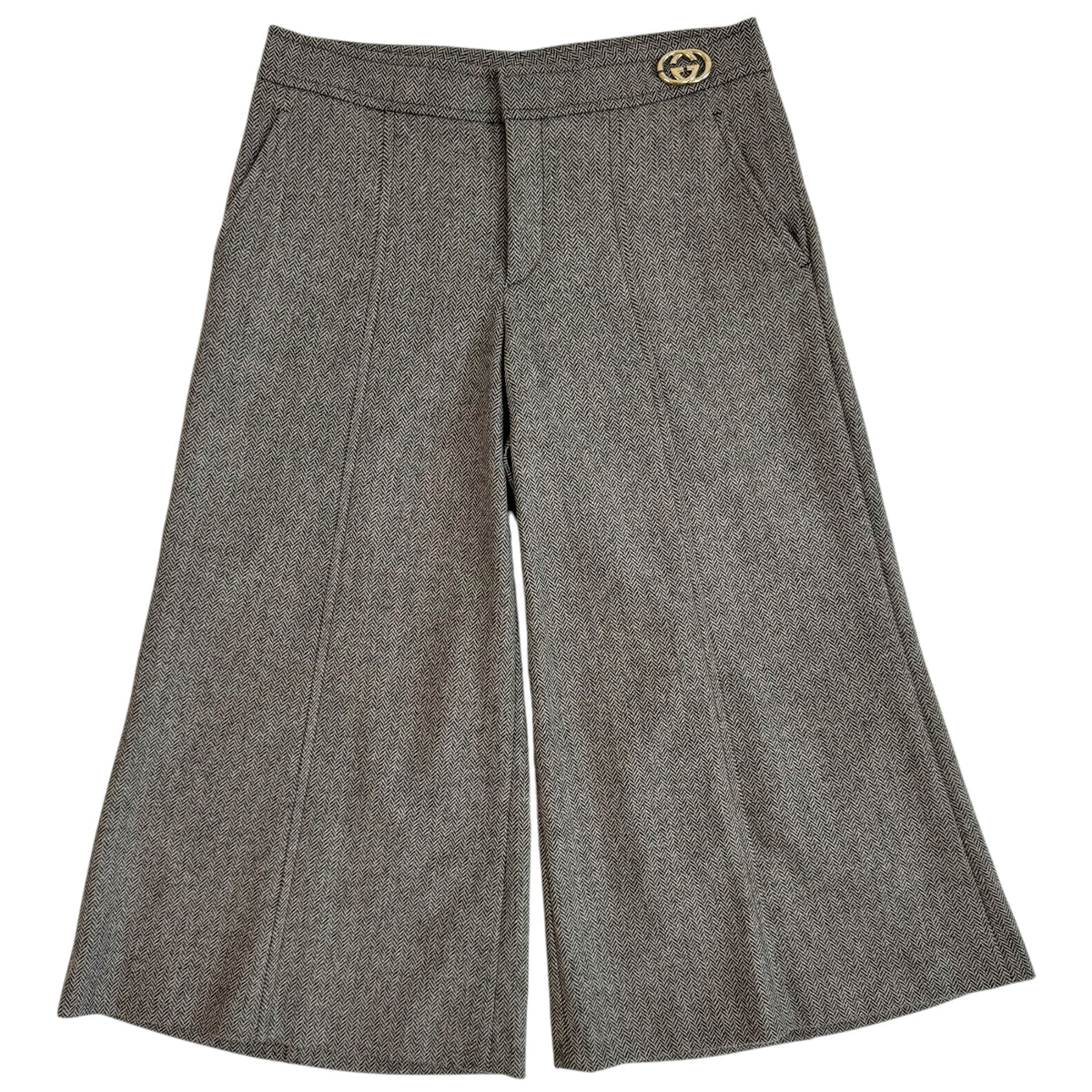 Gucci Herringbone Vest Cropped Gaucho Trousers Set