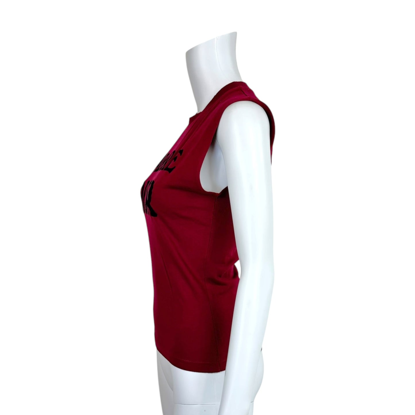 Christian Dior F/W 2001 Burgundy & Black J'Adore Dior Tank Top