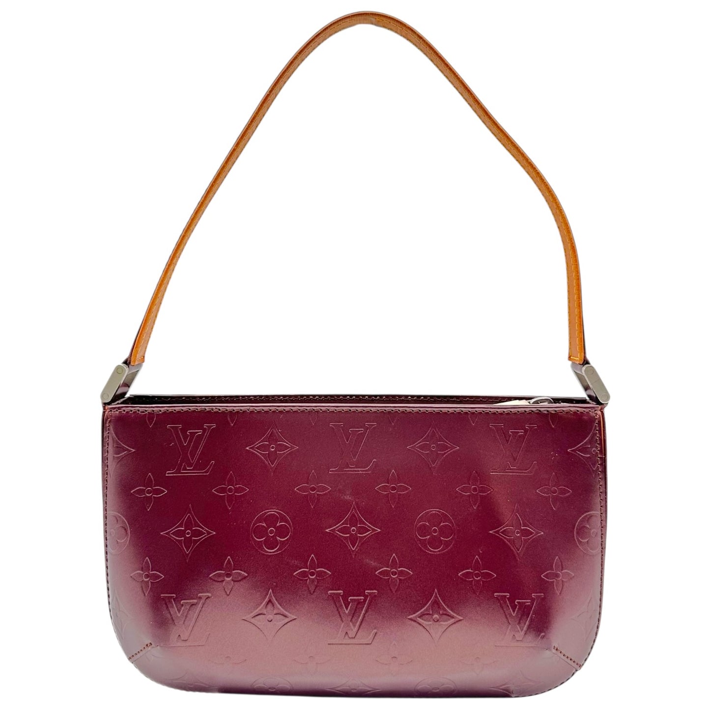 Louis Vuitton Burgundy Logo Embossed Fowler Pochette Bag