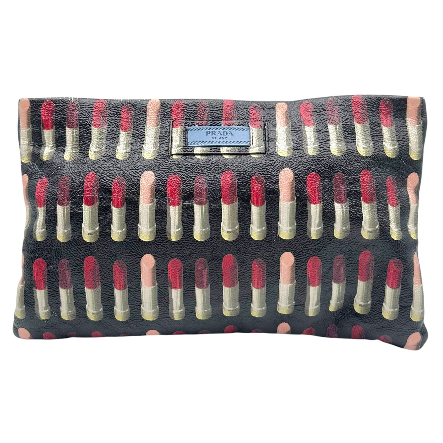 Prada F/W 2018 Lipstick Print 2-Way Clutch Bag