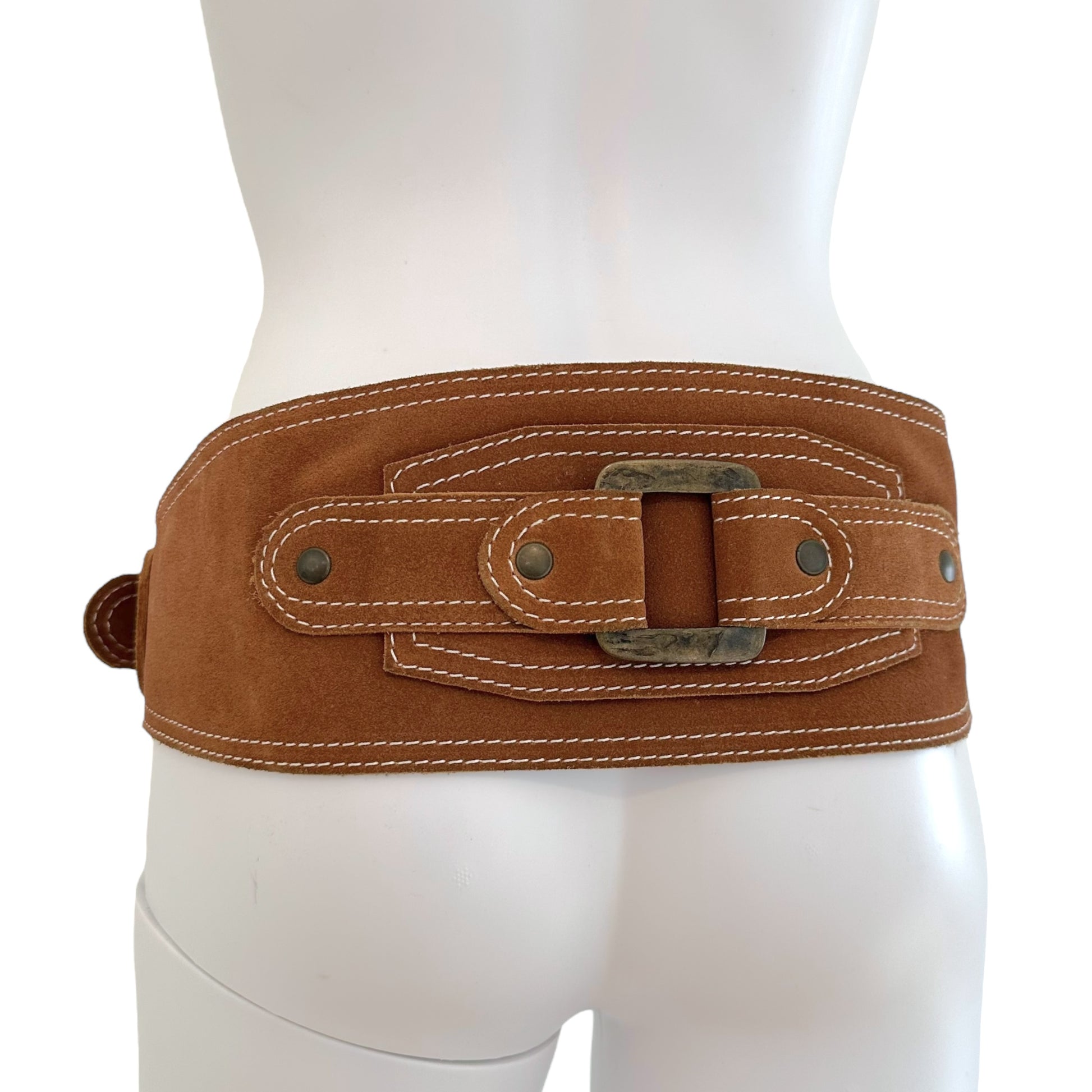 Dsquared2 Oversized Suede Double Buckle Belt - Outfit Repeater