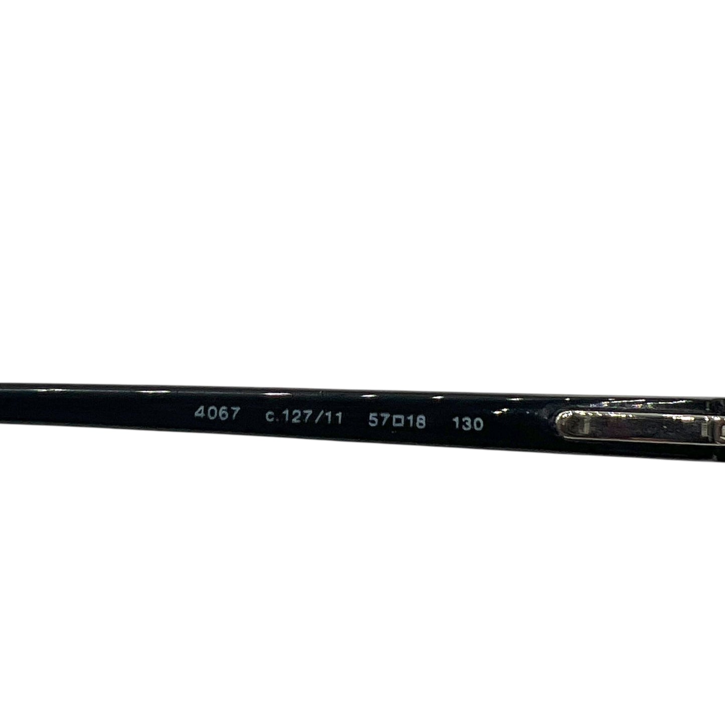Chanel Gray & Black Logo Lens Rimless Oval Sunglasses 4067