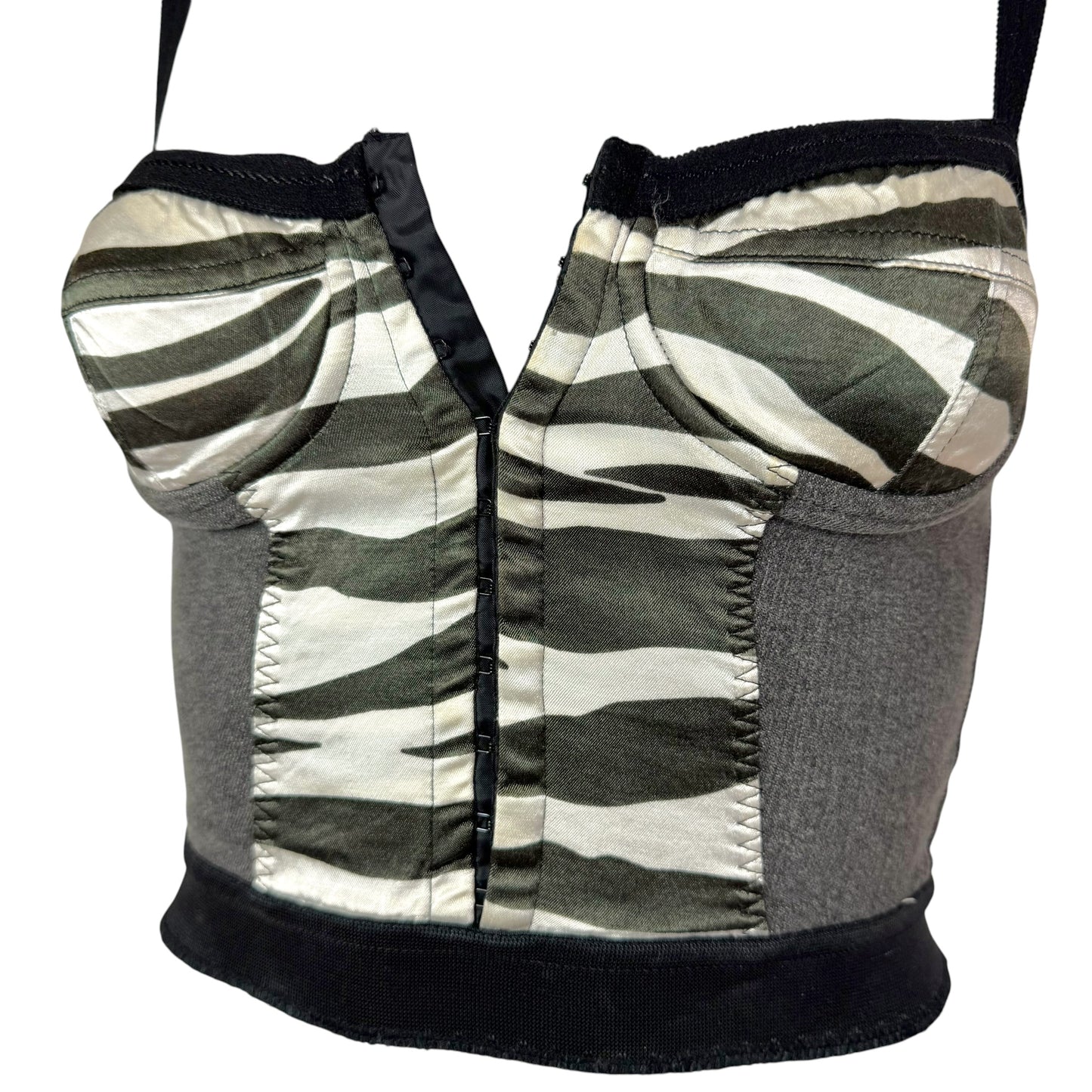 Dolce & Gabbana Zebra Print Cropped Bustier Top