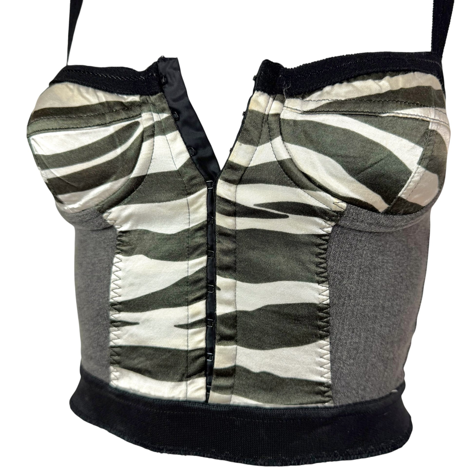 Dolce & Gabbana Zebra Print Cropped Bustier Top