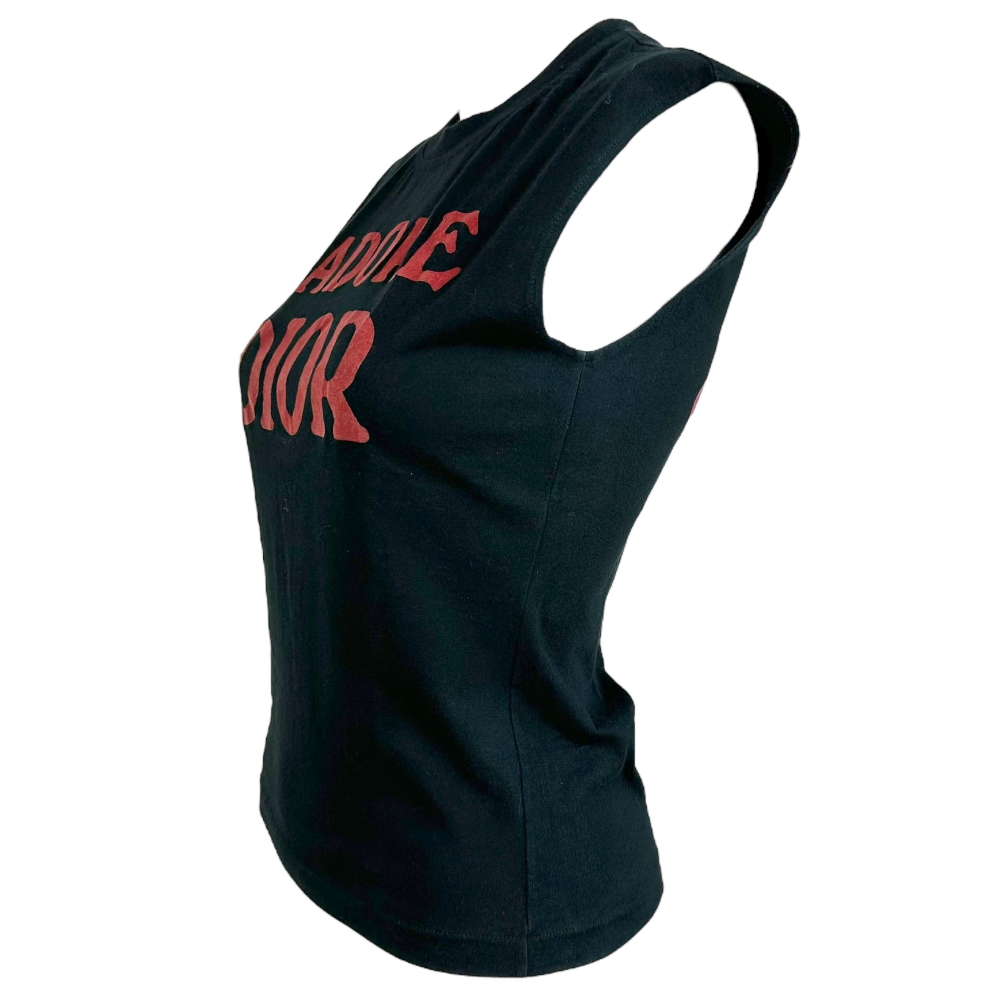Christain Dior F/W 2002 Black & Red J'Adore Dior Tank Top - Outfit Repeater