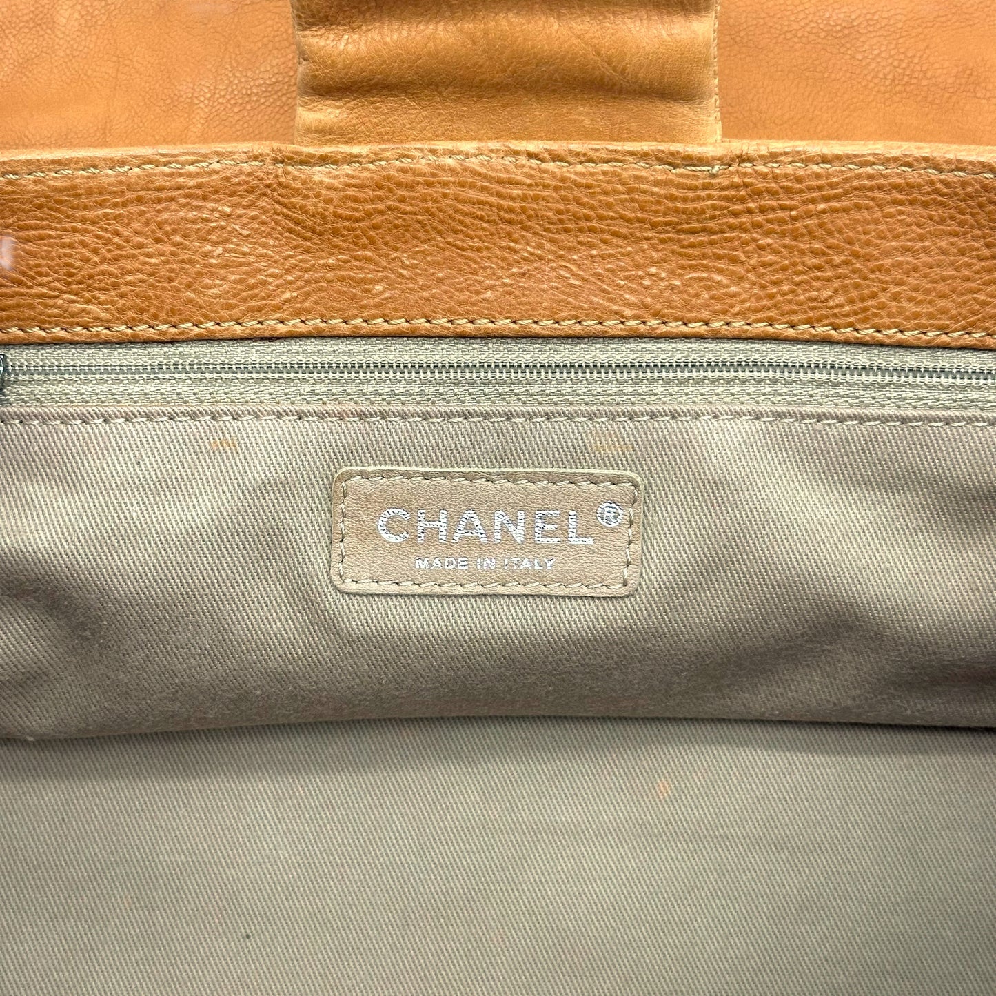 Chanel Cognac Brown Leather Accordion Bag 2005-06