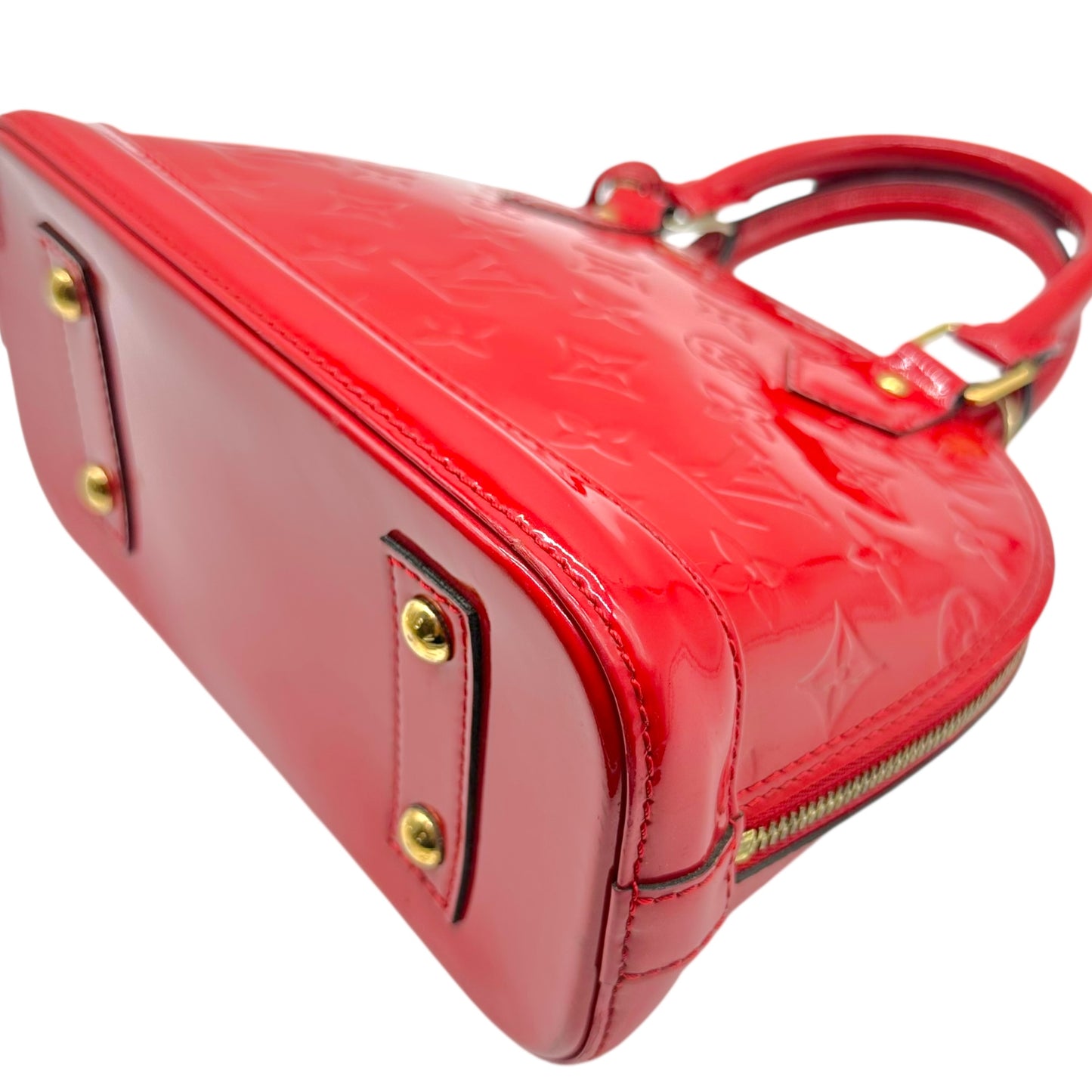 Louis Vuitton Red Vernis Alma BB 2-Way Bag