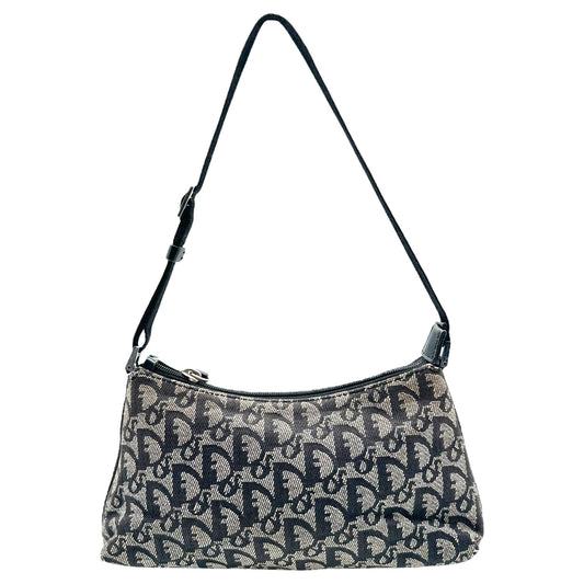 Christian Dior Navy Trotter Monogram Shoulder Pochette Bag