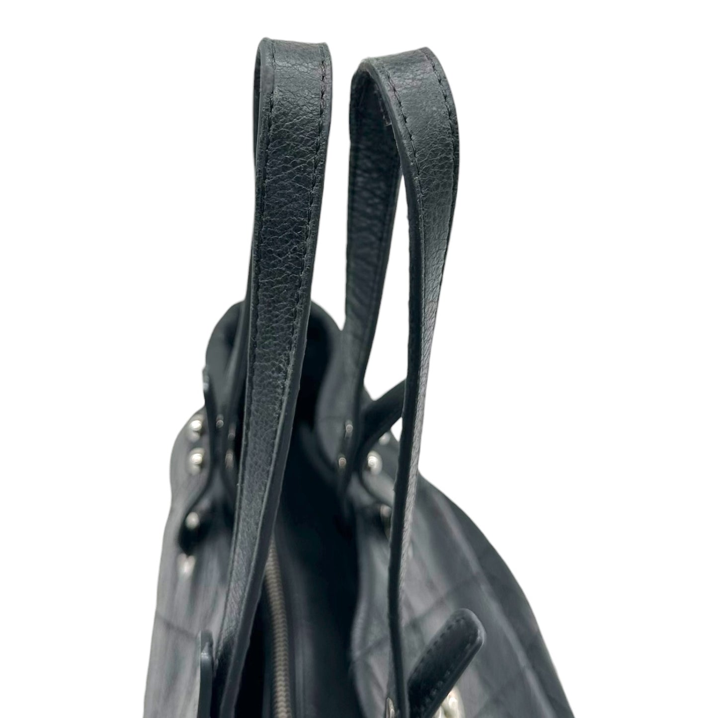 Chanel Black & Silver Matelasse On the Road Tote Bag 2003-04