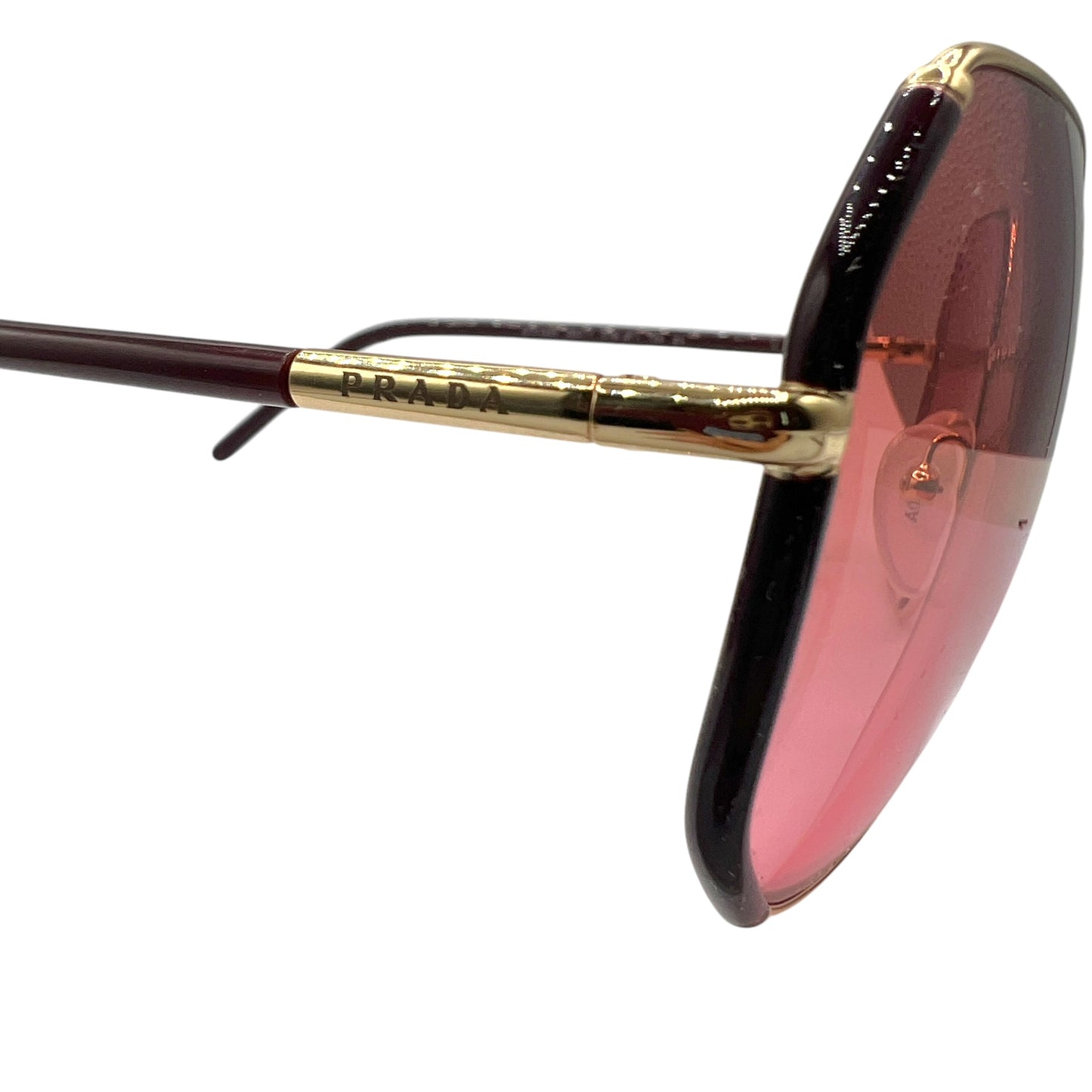 Prada 58017 Pink Oversized Retro Sunglasses w/ Case