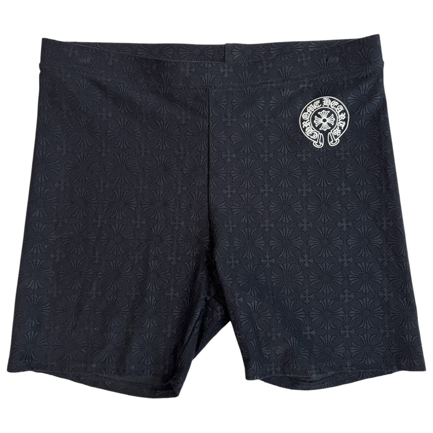 Chrome Hearts Black White Spandex Biker Shorts