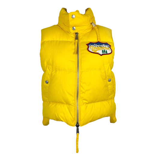 Dsquared2 Yellow Down Vest With Logo Patch