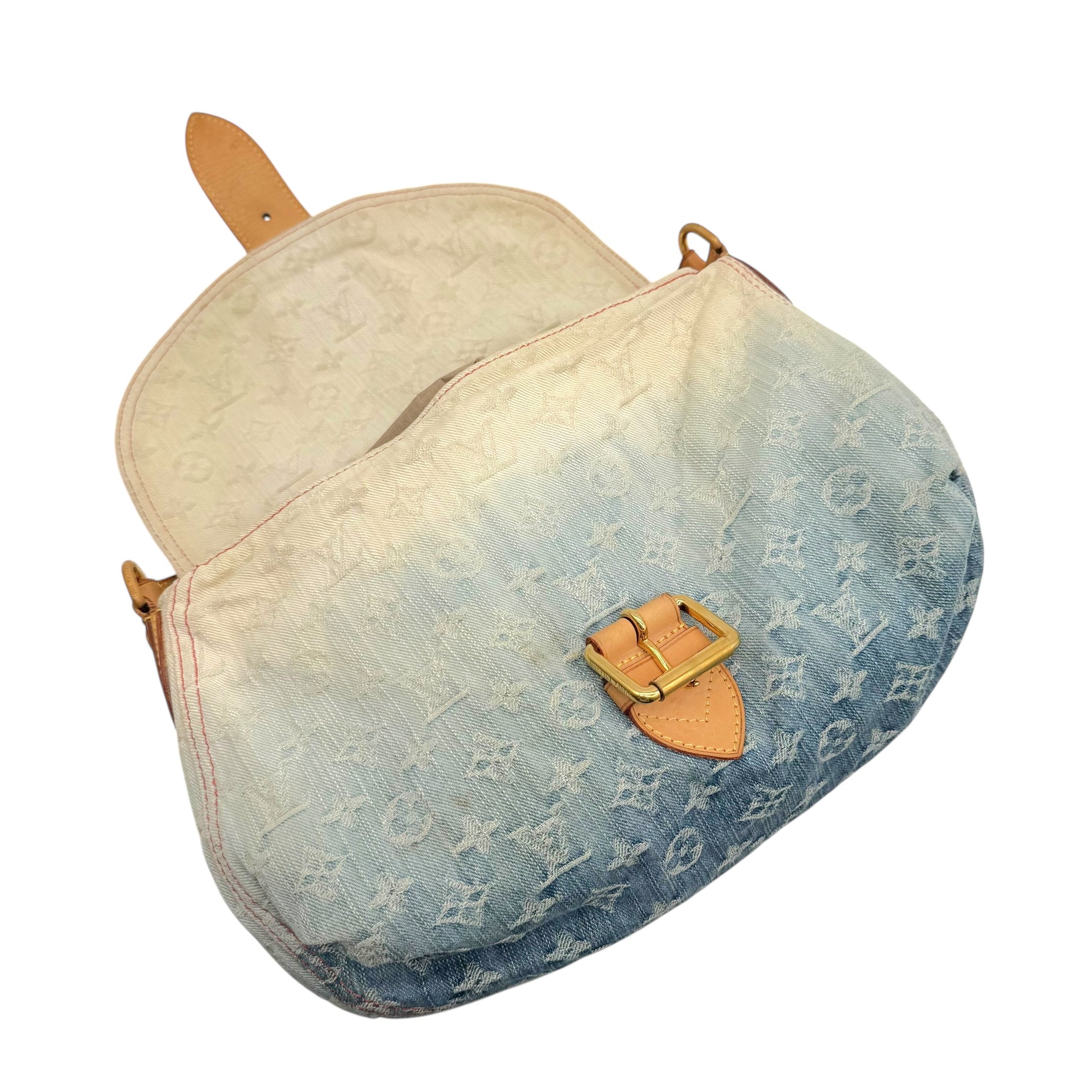 Louis Vuitton Blue Denim Monogram Ombre Sunshine Bag - Outfit Repeater