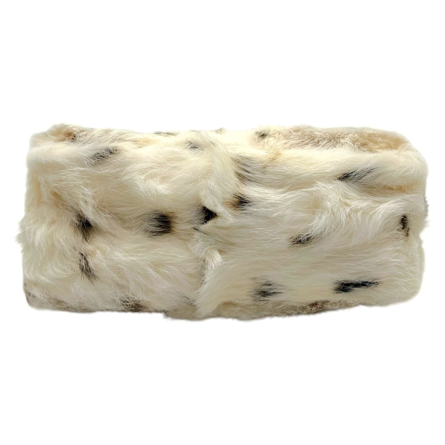 Fendi Pochette Bag White Spotted Rabbit Fur