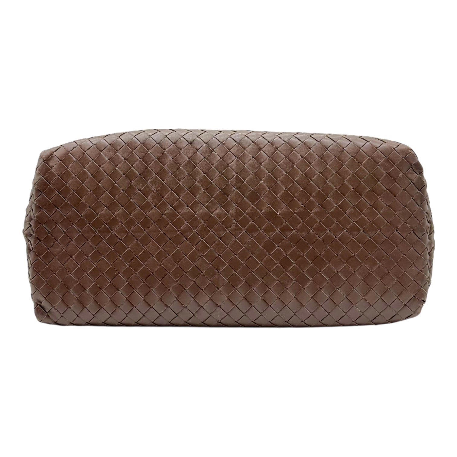 Bottega Veneta Brown Intrecciato Woven Leather Boston Bag - Outfit Repeater