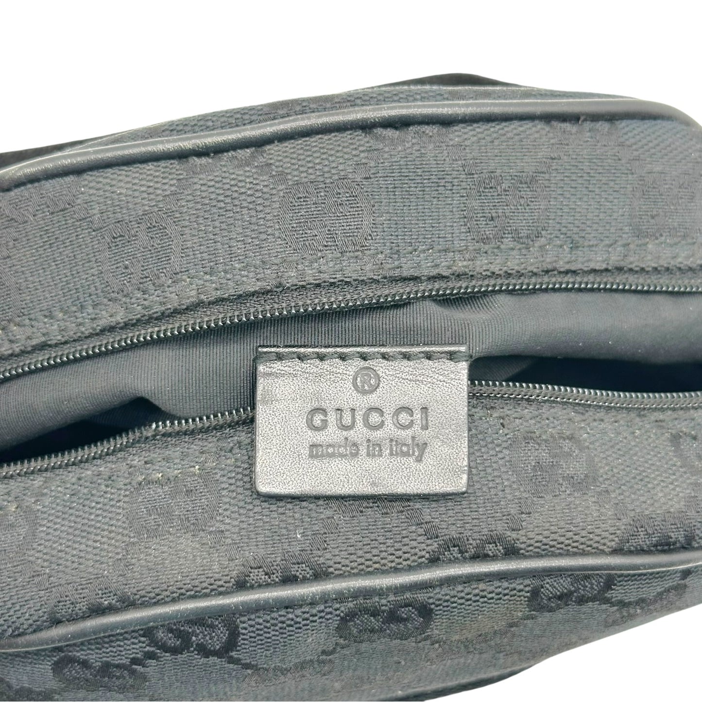 Gucci Black Monogram Crescent Mini Bag