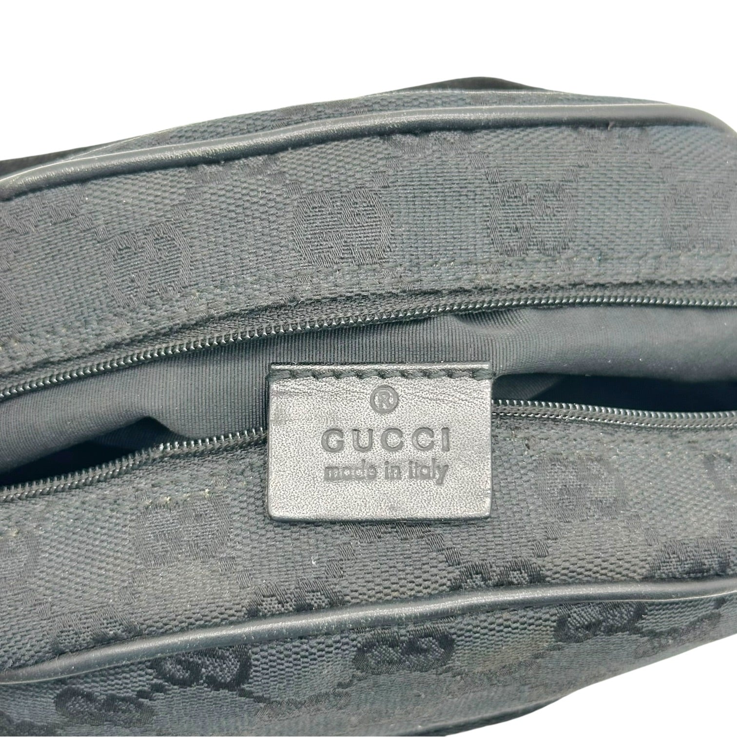 Gucci Black Monogram Crescent Mini Bag