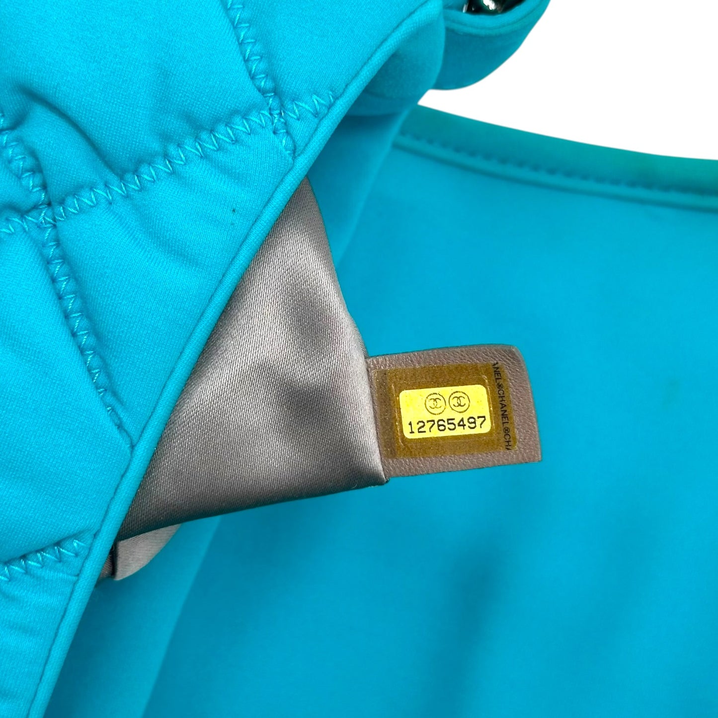 Chanel Turquoise Bubble Quilted Shoulder Bag 2008-09