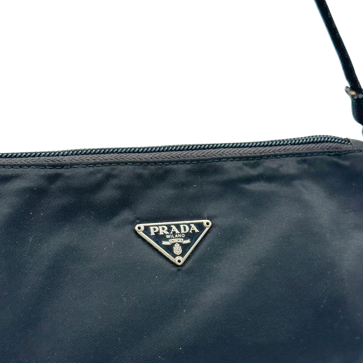 Prada Black Nylon Mini Pochette Bag