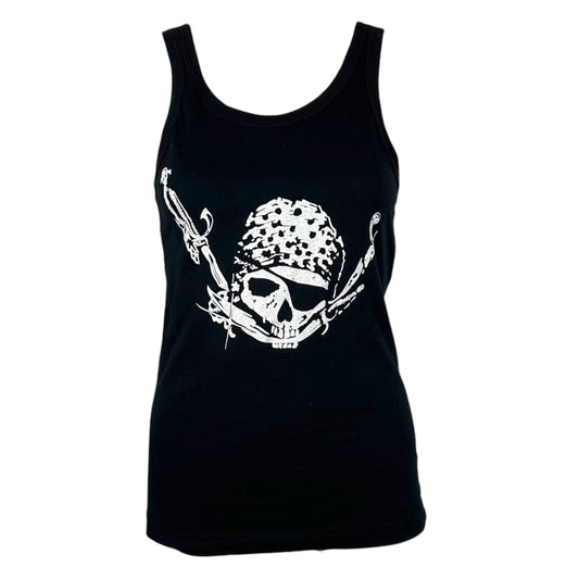 D&G Dolce & Gabbana Black Pirate Skull Graphic Tank Top