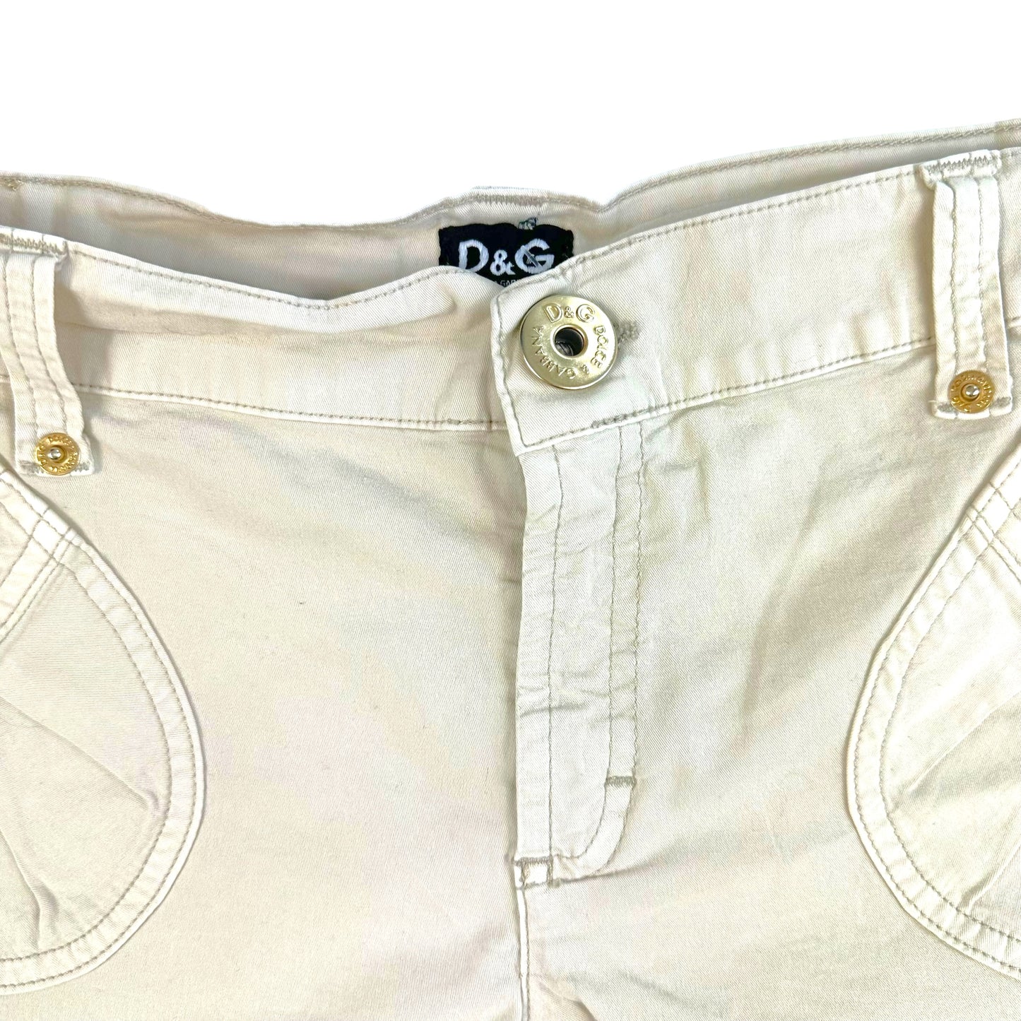 D&G Dolce & Gabbana Khaki Mini Shorts