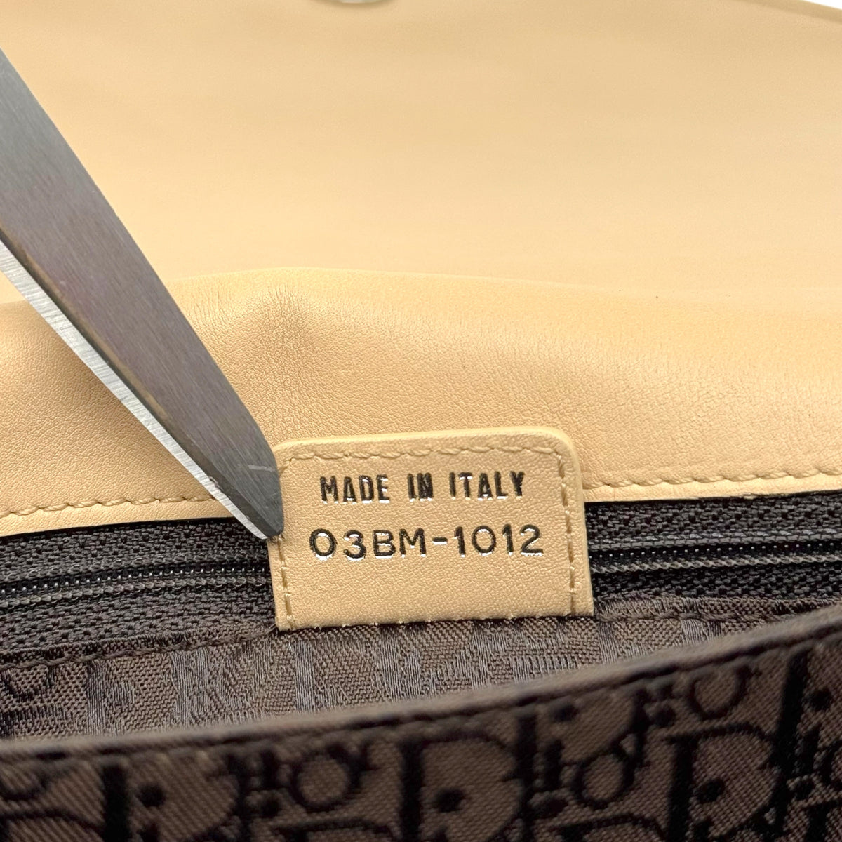 Christian Dior Tan Suede Lace-Up Satchel Bag