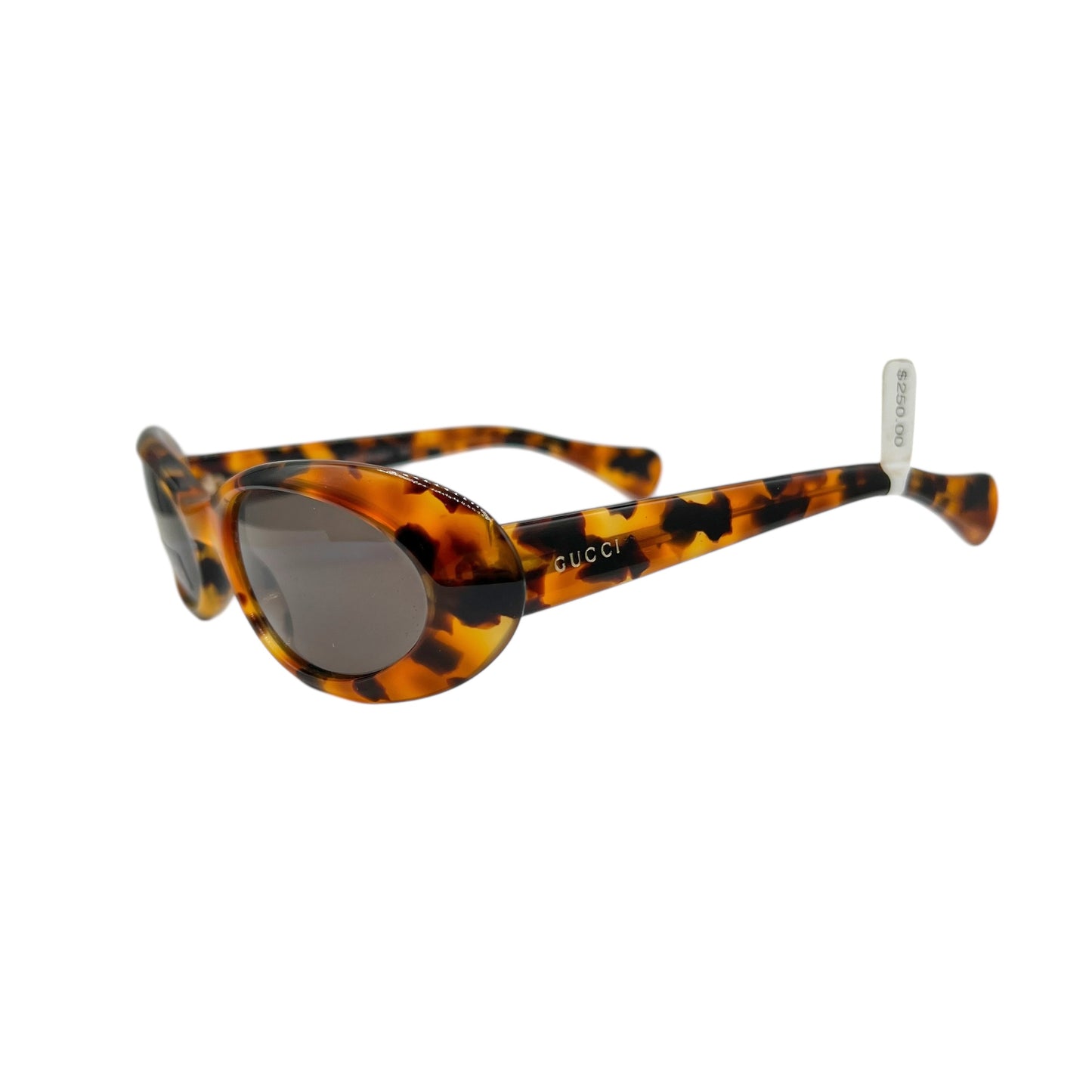 Gucci 90's Tortoise Oval Sunglasses 2420/S w/ Case
