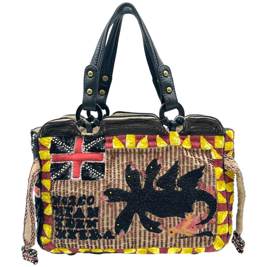Jamin Puech Beaded & Sequin Union Jack Mini Tote Handbag