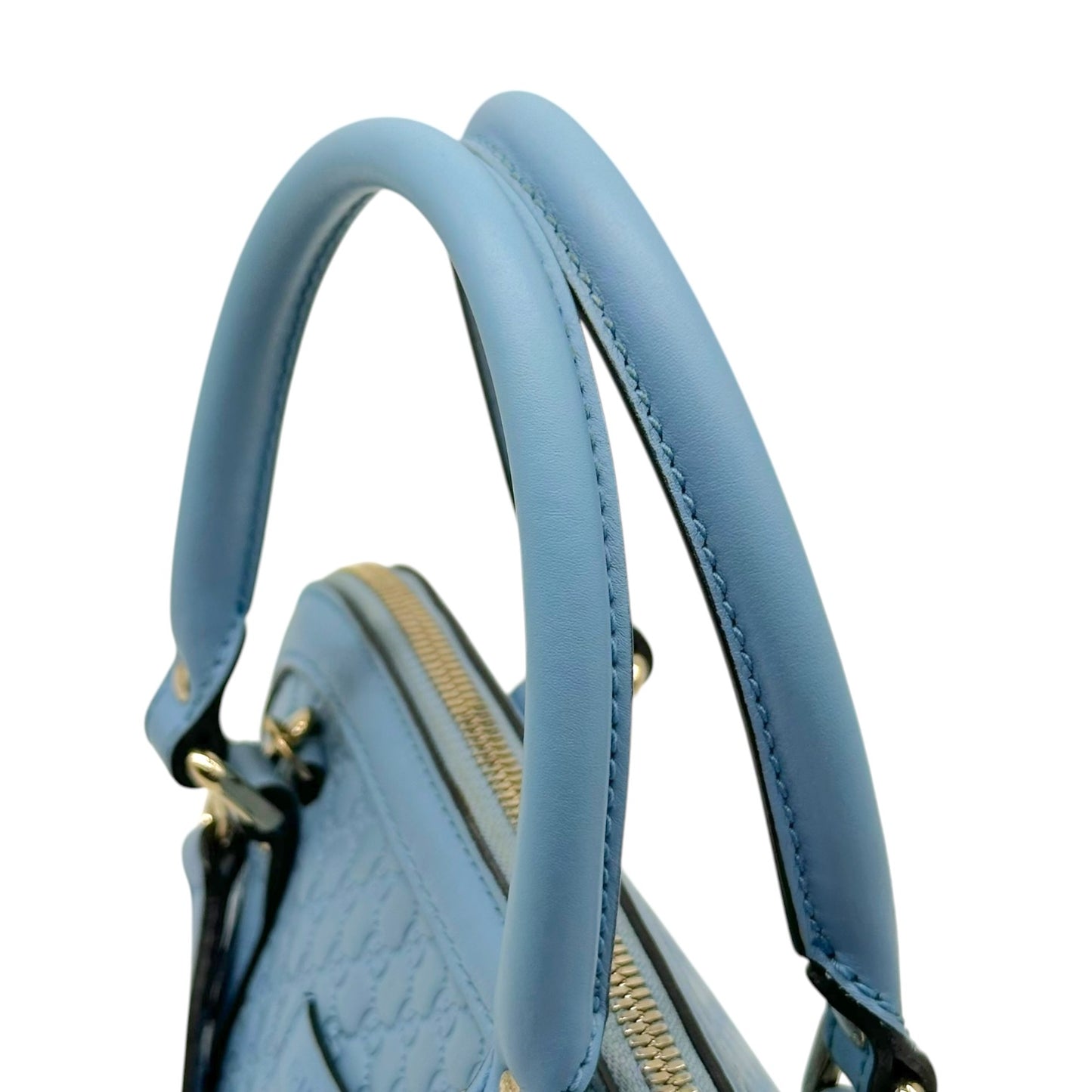 Gucci Light Blue Embossed Guccissima Monogram 2-Way Mini Bag