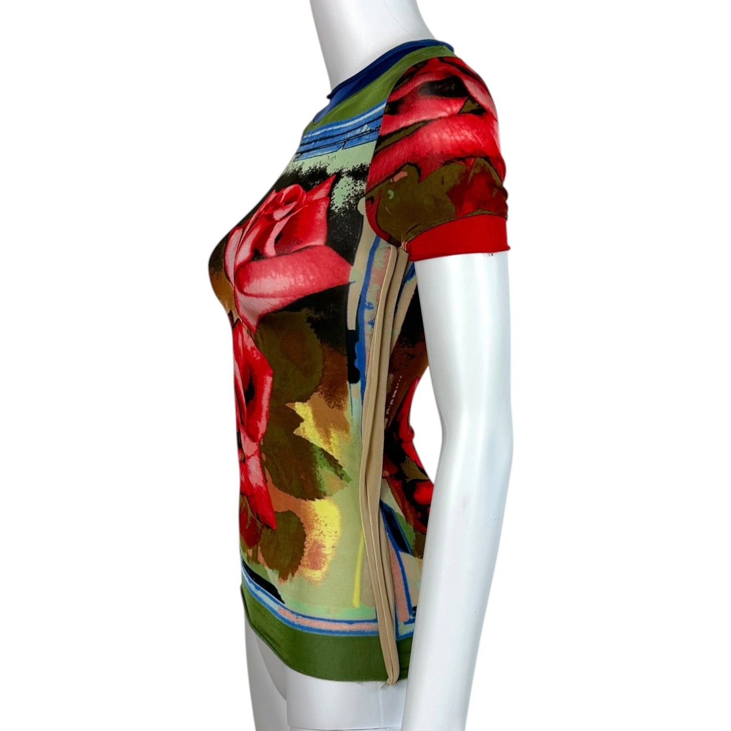 Jean Paul Gaultier Iconic Rose Print T-Shirt