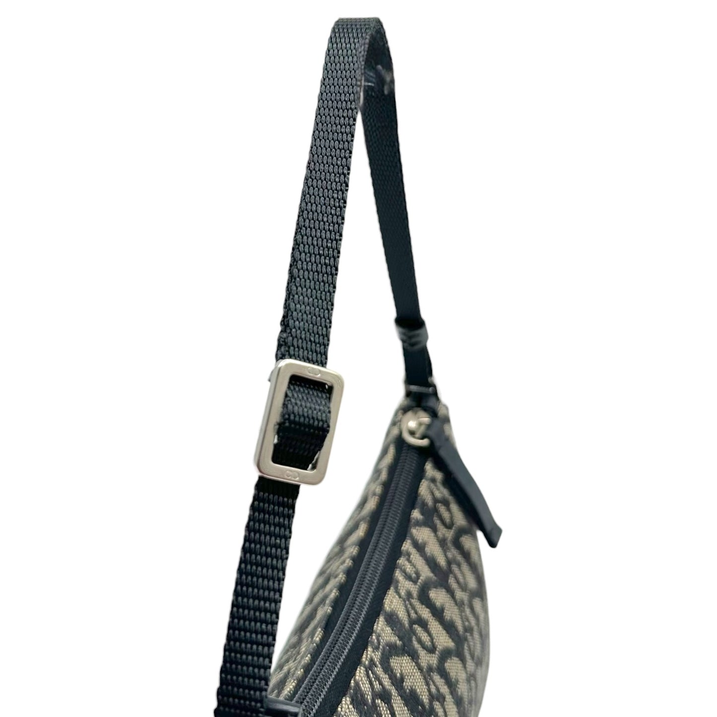 Christian Dior Black Trotter Monogram Shoulder Pochette Bag