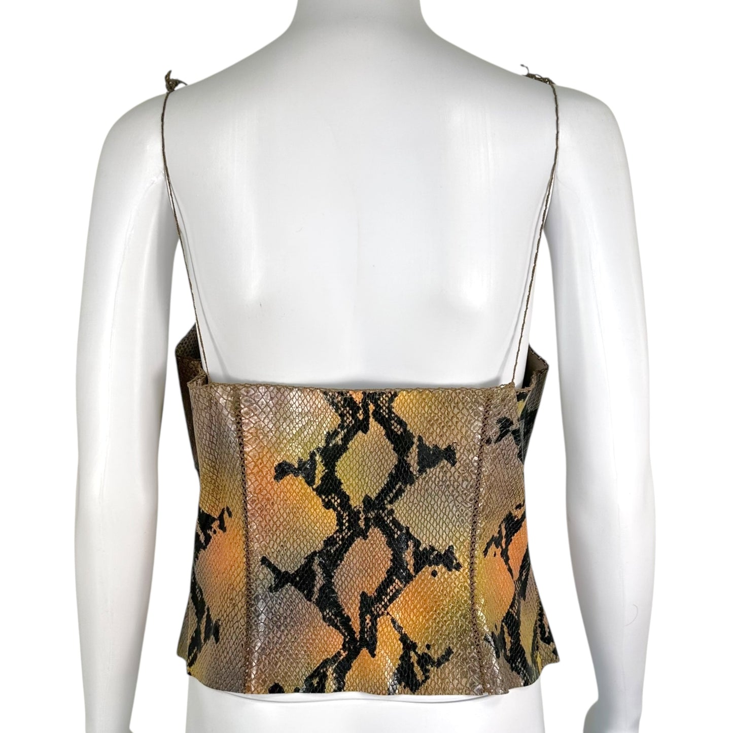 Plein Sud Jeans Multicolor Python Cropped Cami