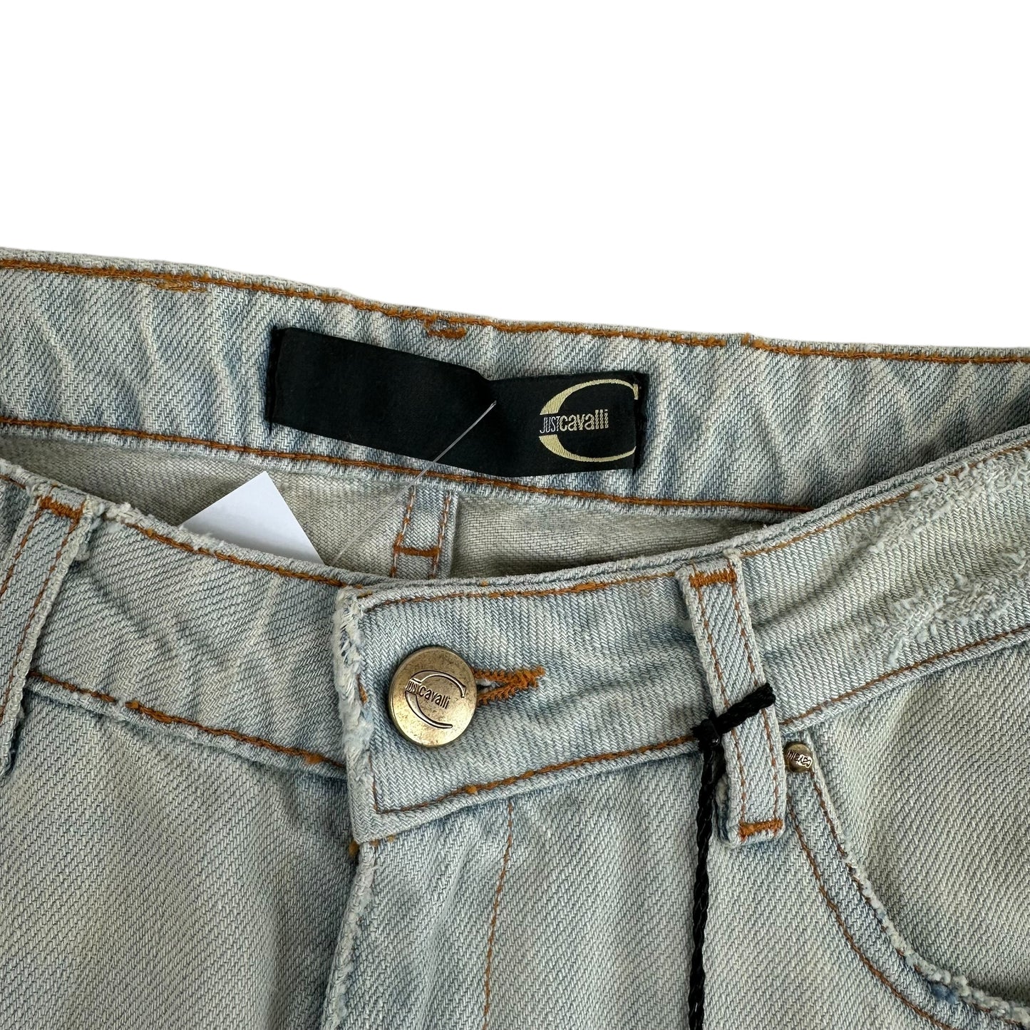 Just Cavalli Roberto Cavalli Hibiscus Embroidered Jeans NEW