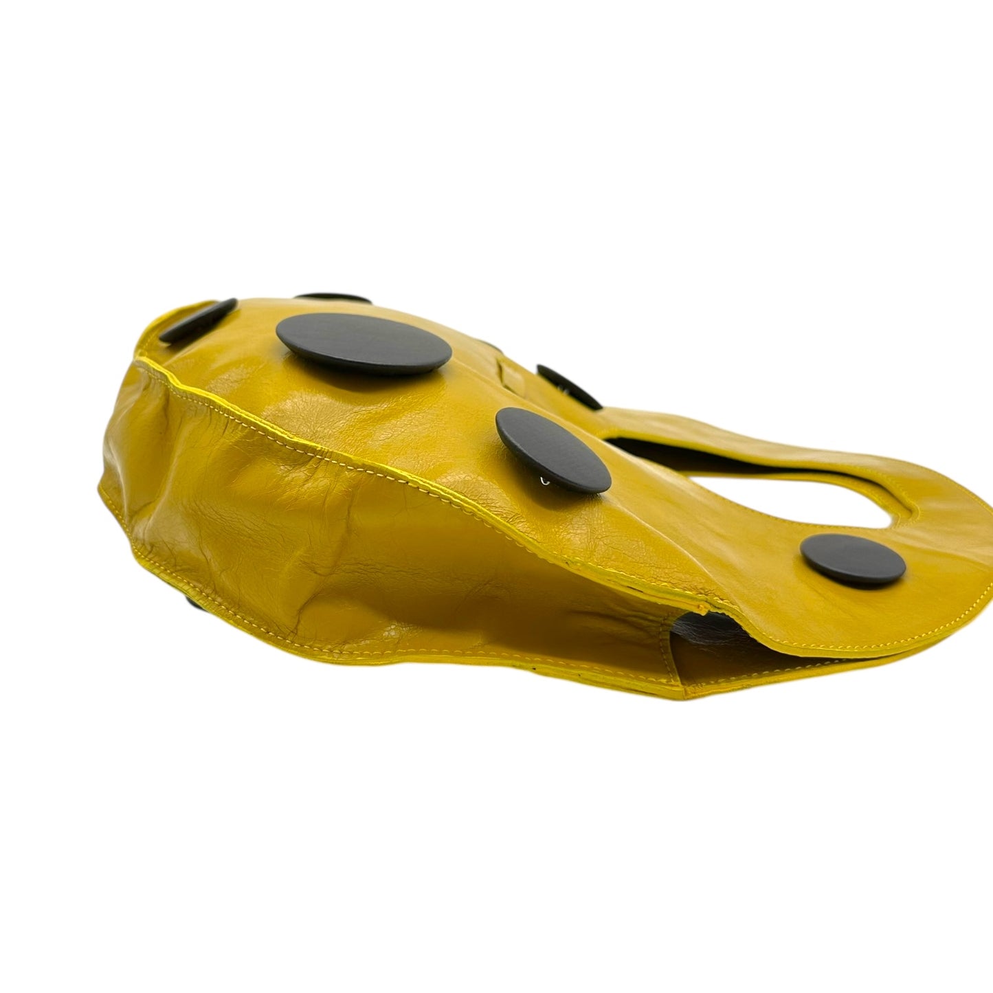 Jean Paul Gaultier Yellow Pin Embellished Round Handbag